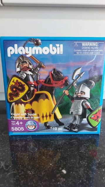 PLAYMOBIL - Ridder met knecht - 5805 : NIEUW beschikbaar voor biedingen