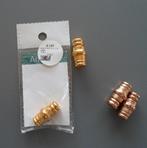 Set van 4 magnetische sluitingen rond leer 5mm goud en rosé, Hobby en Vrije tijd, Kralen en Sieraden maken, Nieuw, Overige typen