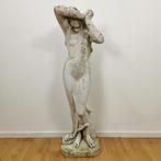 Grande statue de jardin en pierre composite brocante Femme, Pierre, Homme, Utilisé, Enlèvement ou Envoi