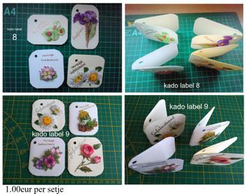handgemaakte kado labels bloemen vlinders bloemen mama