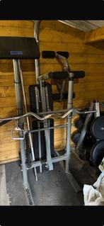 Banc de musculation avec poids, Sport en Fitness, Ophalen, Zo goed als nieuw