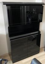 Meuble Bar laqué noir, Ophalen, 100 tot 150 cm, Met deur(en), Zo goed als nieuw