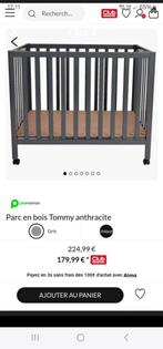 Parc gris +matelas +fond  parc orchestra PVC, Ophalen, Zo goed als nieuw