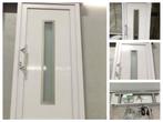Witte PVC-deur, geglazuurd of half glas, inclusief handgreep, Doe-het-zelf en Bouw, Raamkozijnen en Schuifdeuren, Ophalen, Nieuw