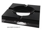 SIGAARASBAK ANGELO CRYSTAL BLACK 4 LEGGERS- 20x20x4 cm sab13, Verzamelen, Rookartikelen, Aanstekers en Luciferdoosjes, Verzenden