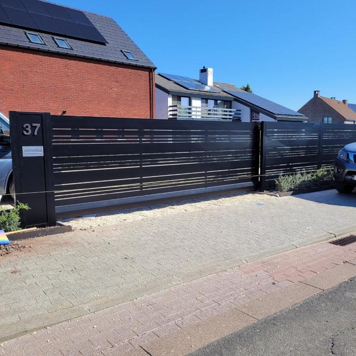 PORTAIL ALUMINIUM motorisé COULISSANT AUTOPORTANT, Jardin & Terrasse, Clôtures de jardin, Neuf, Autres types, Aluminium, Avec portail