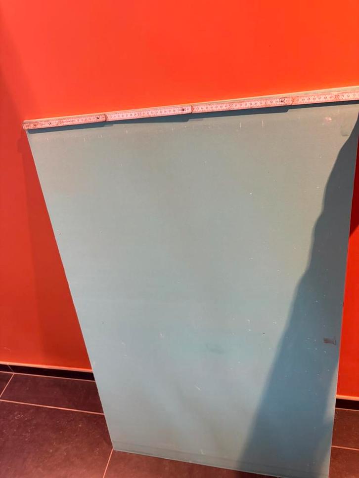 17 Gipsplaten  120 op +_ 75 cm dikte 12,5mm waterwerend, Doe-het-zelf en Bouw, Platen en Panelen, Nieuw, Ophalen