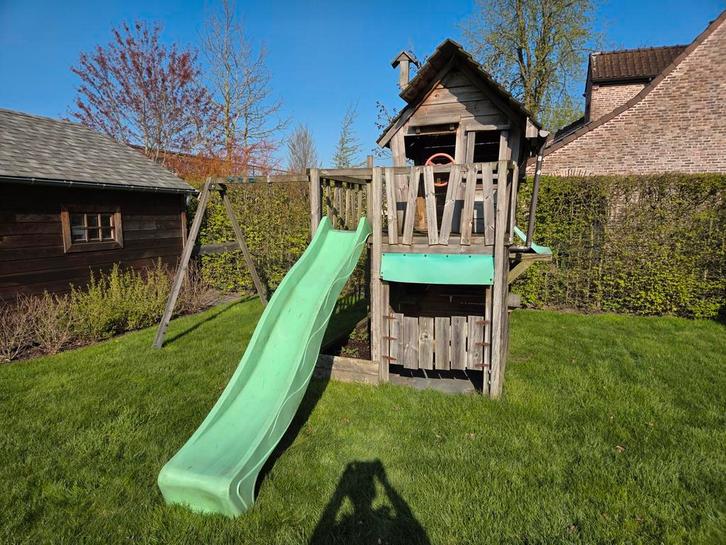 Speel huisje Wickey, Kinderen en Baby's, Speelgoed | Buiten | Speeltoestellen, Gebruikt, Schommel, Zandbak, Ophalen