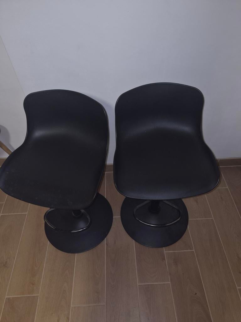 Chaise haute tournante, Ergonomique, Utilisé, Noir, Tabouret de bureau