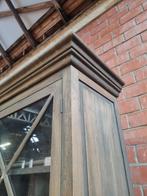 Eiken buffetkast/vitrinekast art:72/26, Ophalen, Met deur(en), 25 tot 50 cm, Flamant