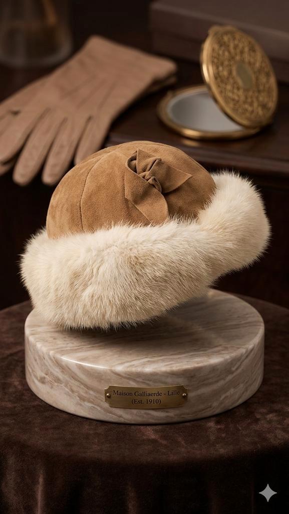 Toque vintage en fourrure & daim _ Maison galliaerde lille, Kleding | Dames, Mutsen, Sjaals en Handschoenen, Ophalen