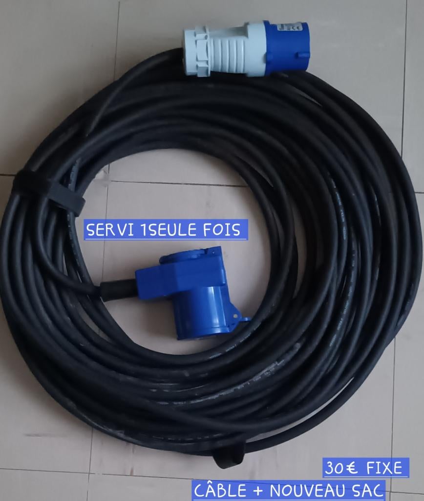 CÂBLE PRO PLUS 20M + SAC, Caravanes & Camping, Caravanes Accessoires, Comme neuf, Enlèvement