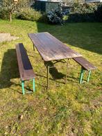 Bieetafelset/ tuinset, Tuin en Terras, Picknicktafels, Ophalen, Gebruikt, Inklapbaar, Rechthoekig