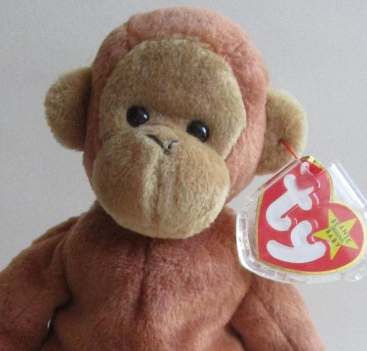 BEANIE BABIES: 80-BONGO-1995-MONKEY-AAP MINT /EXCELLENT, Verzamelen, Complete verzamelingen en Collecties, Verzenden