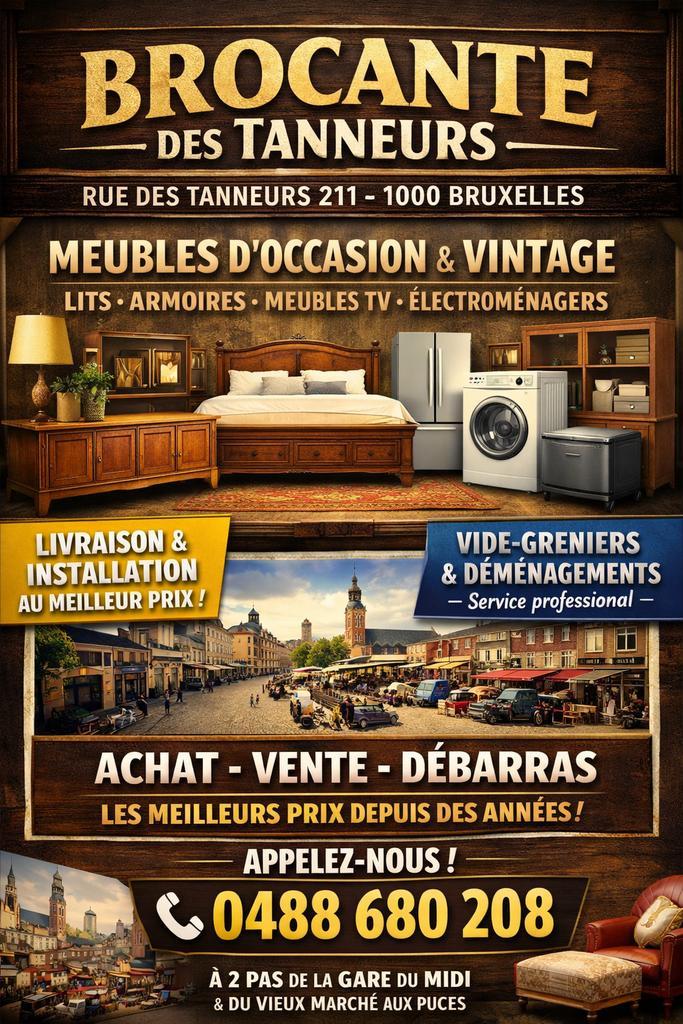 Brocante &Vintage à Bruxelles Service Pro & Prix Imbattables, Antiek en Kunst, Curiosa en Brocante, Ophalen