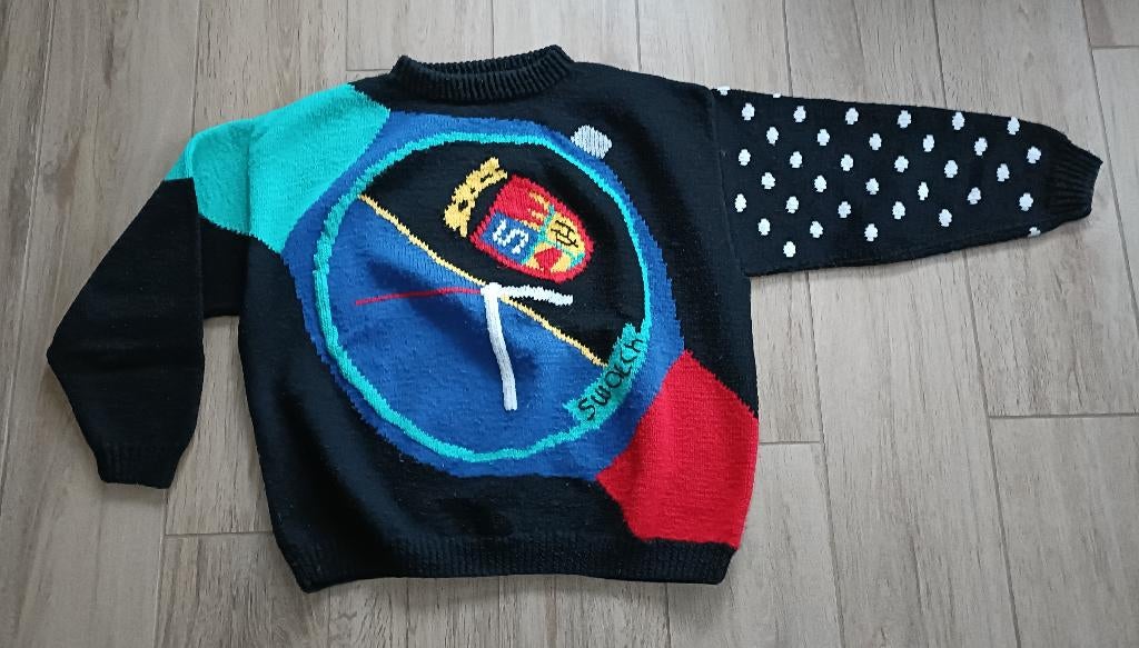 Ariadne horloge trui (heb er zelf SWATCH in gemaasd) Maat M, Hobby en Vrije tijd, Breien en Haken, Ophalen of Verzenden, Gebruikt