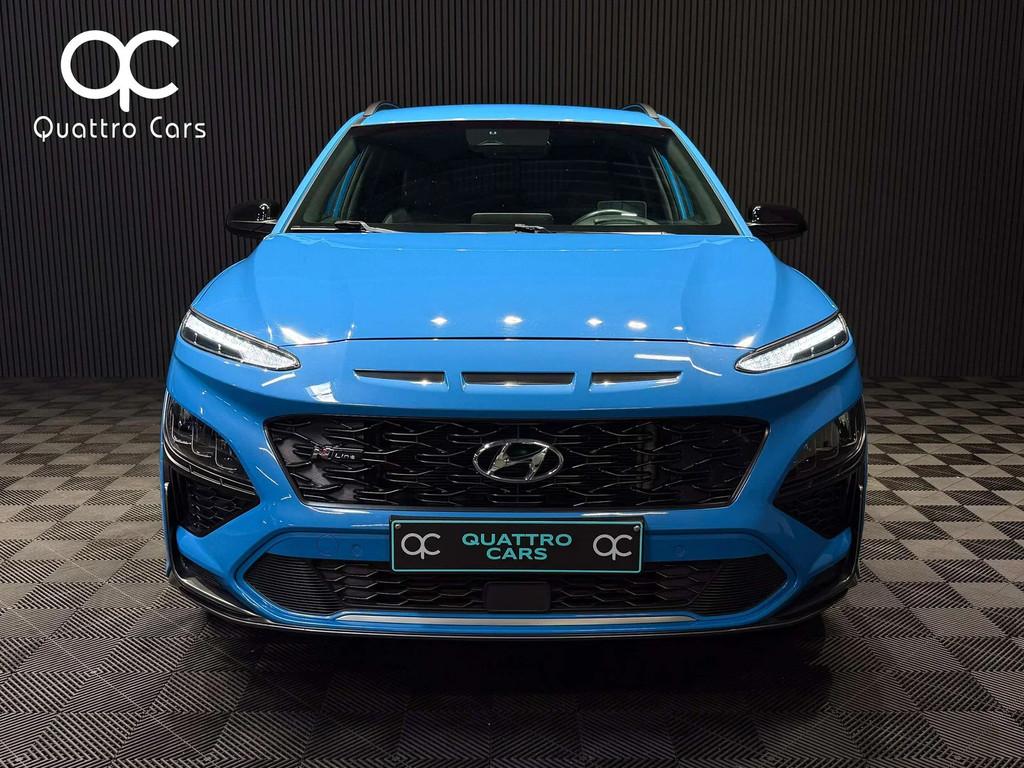 Hyundai KONA 1.6T Pack Sport N-Line - Boite Auto - Unique !, Automaat, Gebruikt, 4 cilinders, Blauw