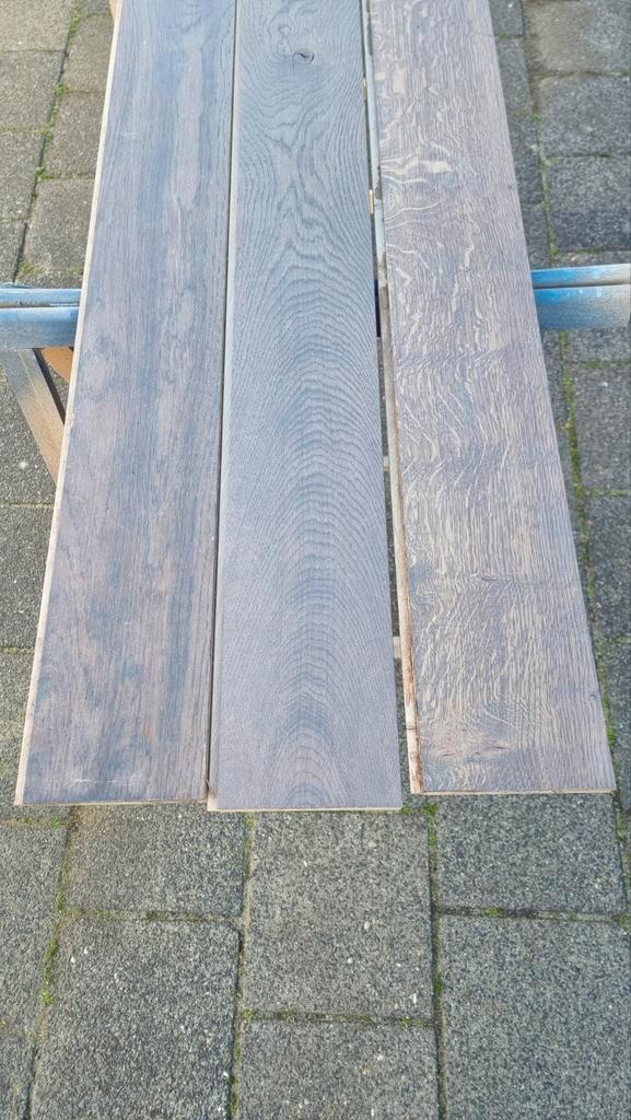 26m² - Massief Eiken Vloerdelen - 14cm breed, Bricolage & Construction, Planches & Dalles, Utilisé, Enlèvement