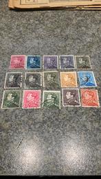 15 gestempelde zegels Leopold3, Enlèvement ou Envoi