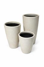 Tadelakt Bloempotten – Handgemaakt  (Set van 3) NIEUW, Tuin en Terras, Ophalen, Overige materialen, 40 cm of meer, Rond