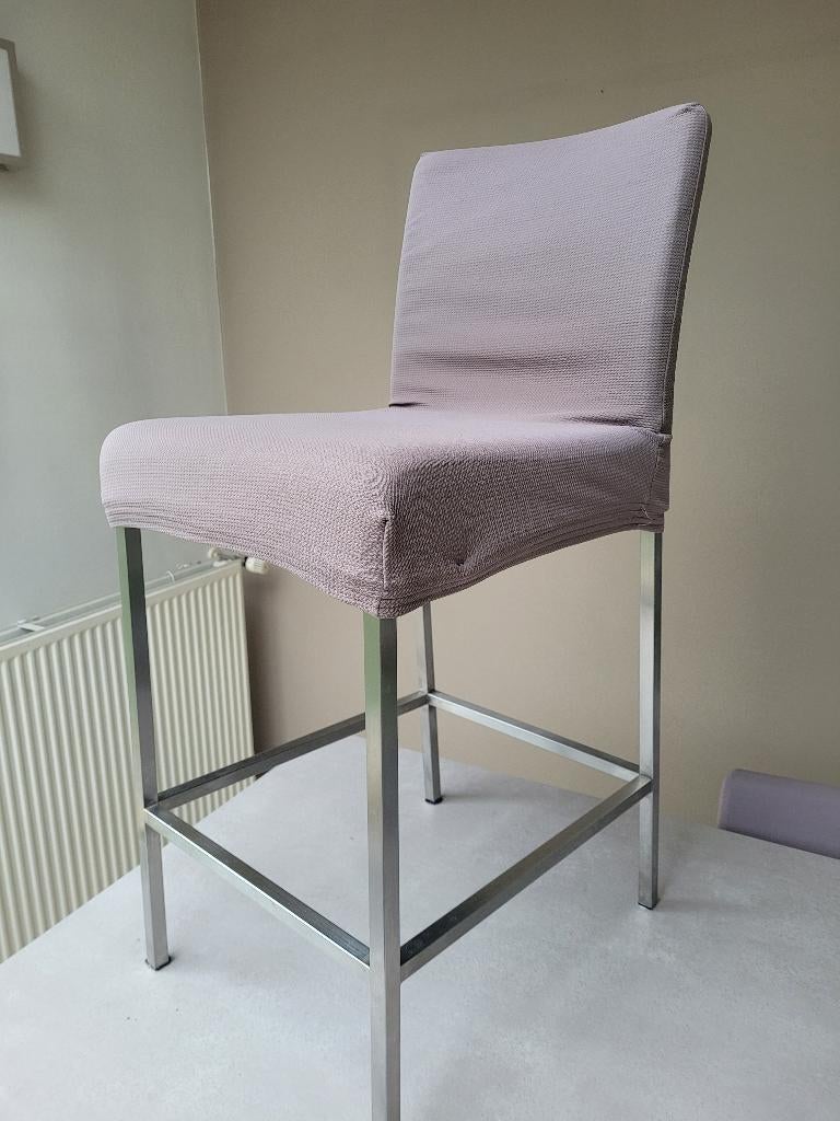 4 chaises hautes confortables :-), Maison & Meubles, Gris, Enlèvement, Utilisé, Métal