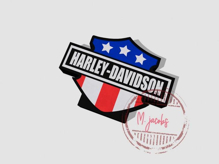 Harley Davidson lichtbak, perfect voor de mancave., Verzamelen, Merken en Reclamevoorwerpen, Nieuw, Lichtbak of (neon) lamp, Ophalen of Verzenden