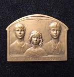 Médaille rare 45 ex enfants royaux Delporte Belgique Fonson, Timbres & Monnaies, Pièces & Médailles, Enlèvement ou Envoi, Bronze