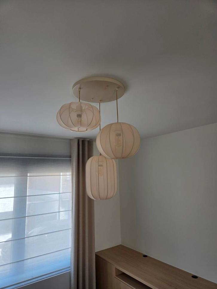 Lampe suspendue - style Japandi - beige, Maison & Meubles, Lampes | Plafonniers, Neuf, Tissus, Enlèvement