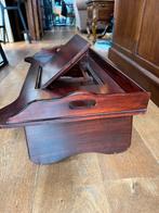 Mahonie dienblad bedplank boekensteun serveer-tableau, Ophalen of Verzenden, Zo goed als nieuw, Rechthoekig, Hout