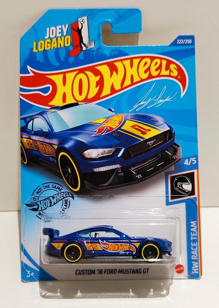 Hot Wheels Custom 18 Ford Mustang GT Joey Logano (2018), Hobby en Vrije tijd, Modelauto's | Overige schalen, Ophalen of Verzenden