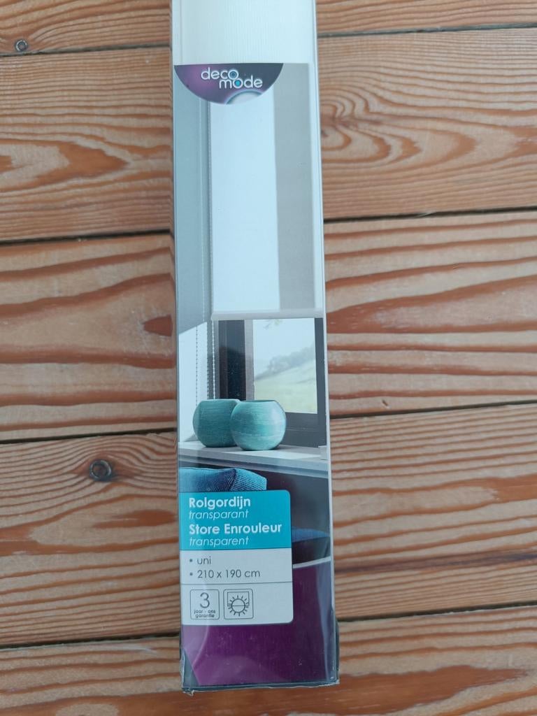 Rolgordijn transparant 210x190 NIEUW, Ophalen