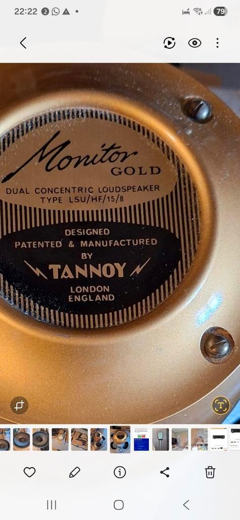 Tannoy monitor gold, Audio, Tv en Foto, Luidsprekerboxen, Ophalen of Verzenden