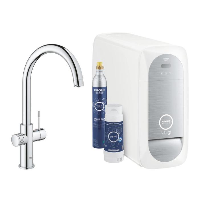 Grohe Blue Home watersysteem - plat en bruis gekoeld water, Electroménager, Refroidisseurs d'eau, Comme neuf, Refroidisseur d'eau