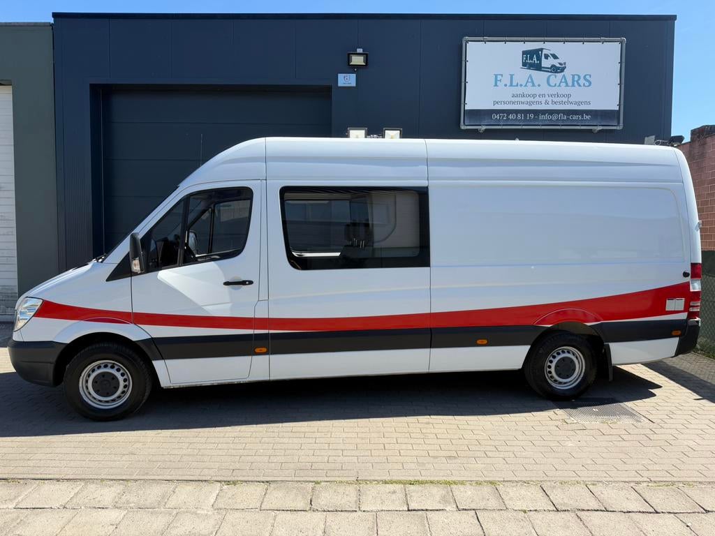 MERCEDES SPRINTER MAXI 315CDI DUBBEL CABINE 6PLAATSEN AIRCO, Voorwielaandrijving, 4 cilinders, Wit, Mercedes-Benz
