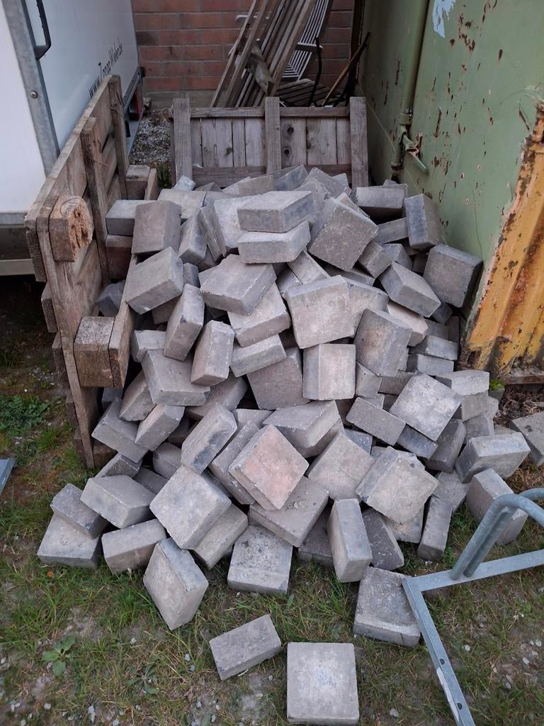 Partij betonklinkers, Tuin en Terras, Tegels en Klinkers, Ophalen, Beton, Klinkers