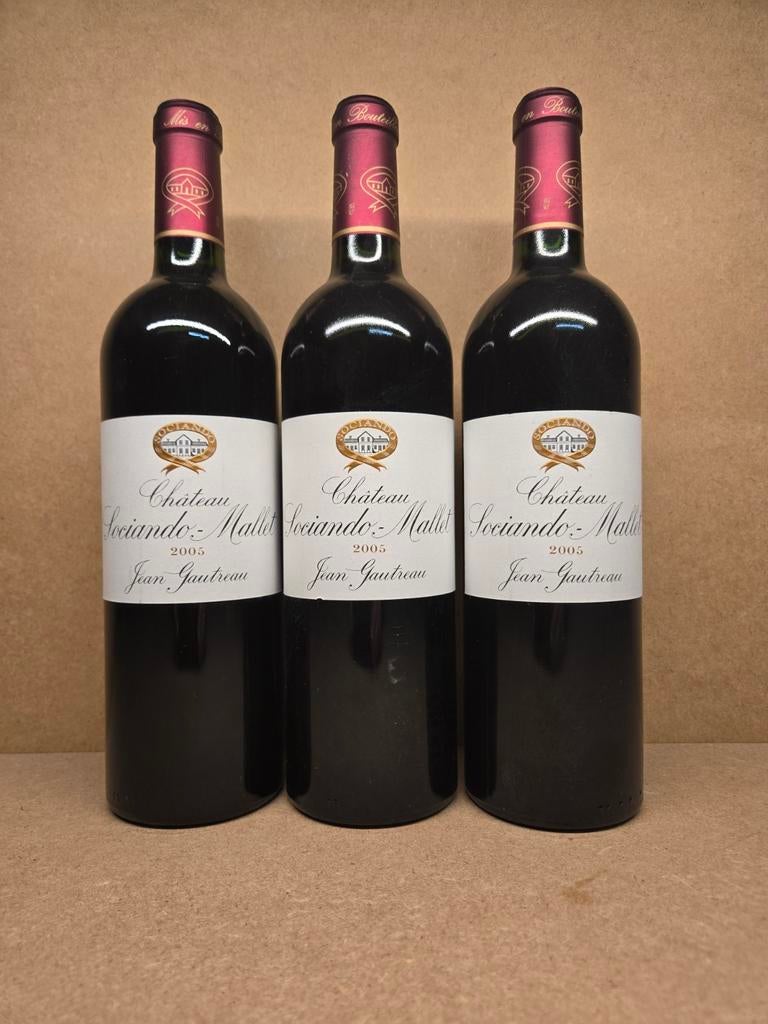 3x Ch Sociando Mallet 2005, Collections, Vins, Enlèvement
