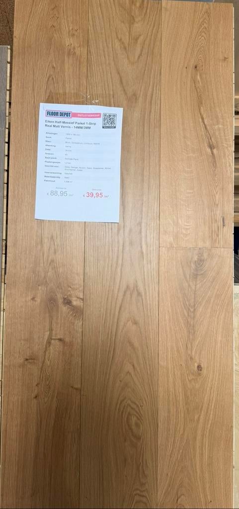 Parquet semi massif - 1 boite, Ophalen, Parket