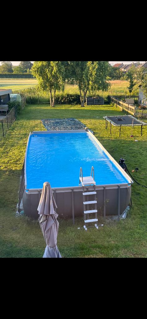 Piscine Intex de 7,32 m — complet avec pompe puissante, Jardin & Terrasse, 300 cm ou plus, Comme neuf, Enlèvement, Rectangulaire