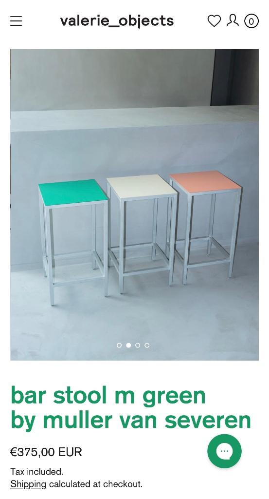 2 Barkrukken Muller Van Severen, Ophalen, Met voetsteun, 60 tot 90 cm, Nieuw