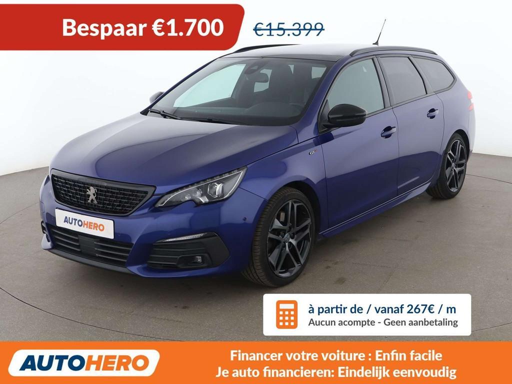 Peugeot 308 1.6 PureTech GT (bj 2019, automaat), Auto's, Peugeot, Gebruikt, USB, Blauw, 5 deurs