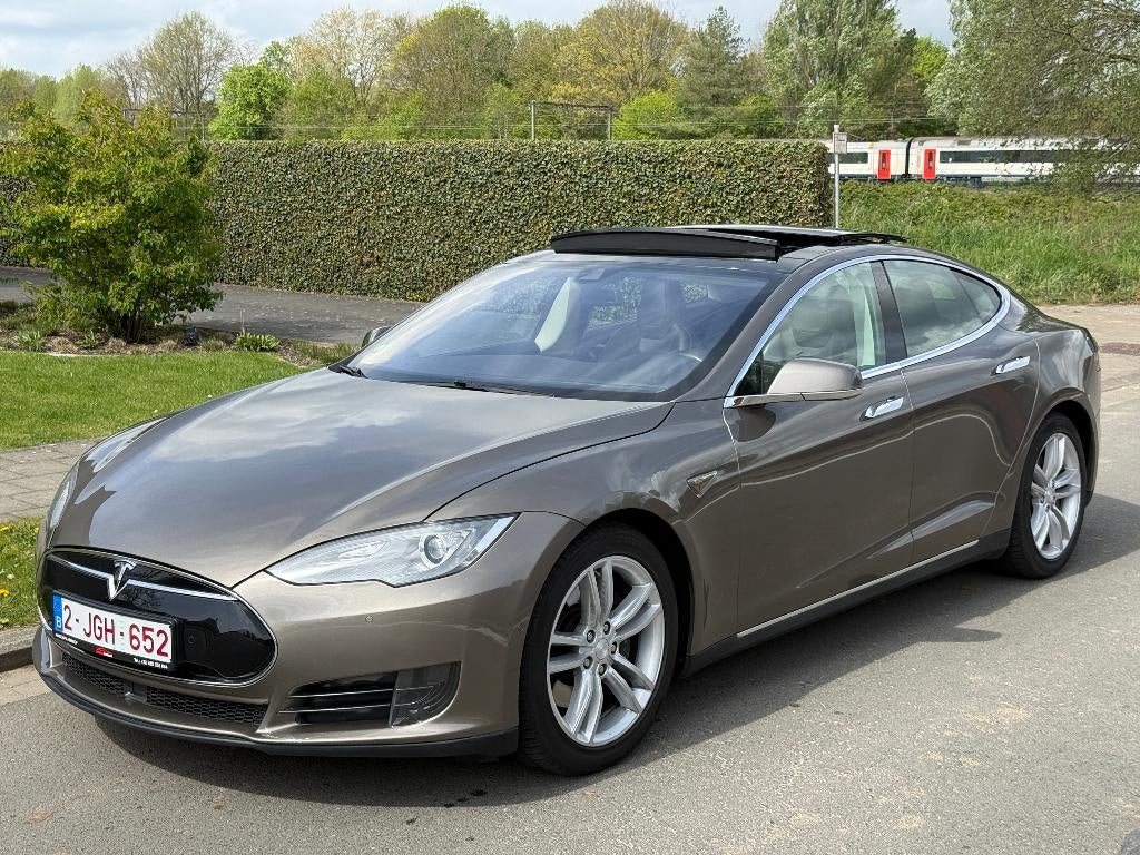 Tesla Model S 70D Dual Motor - Free Supercharge - Autopilot, Automaat, Parkeersensor, Zwart, Bruin