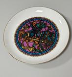Assiette murale vintage de style vitrail religieux - 19 cm, Enlèvement ou Envoi