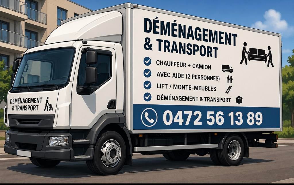 Déménagement pas cher – Chauffeur + camion disponible, À partir de 10 ans, Autres formes