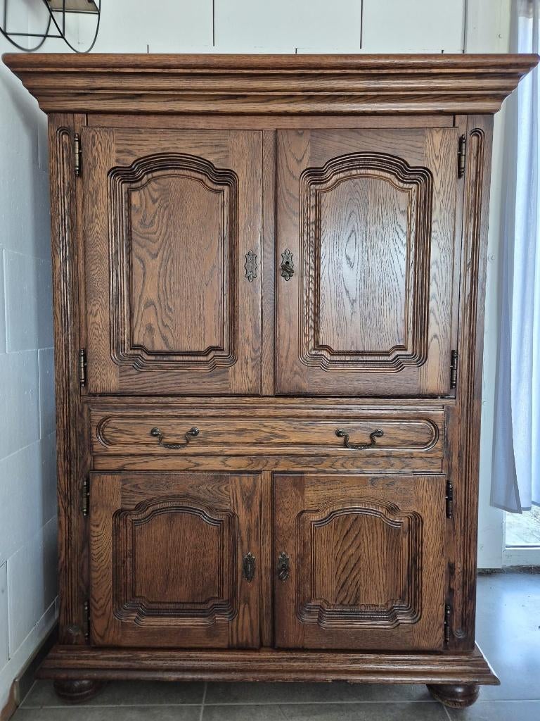 Eetkamer compleet - tafel met 6 stoelen en 2 kasten, Enlèvement, Utilisé