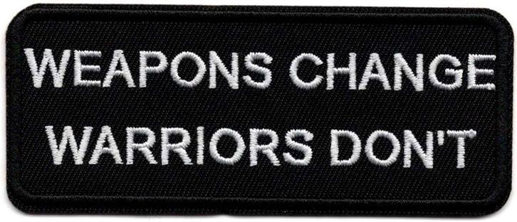 Weapons change warriors don't stoffen opstrijk patch emblee, Motoren, Accessoires | Overige, Nieuw, Verzenden