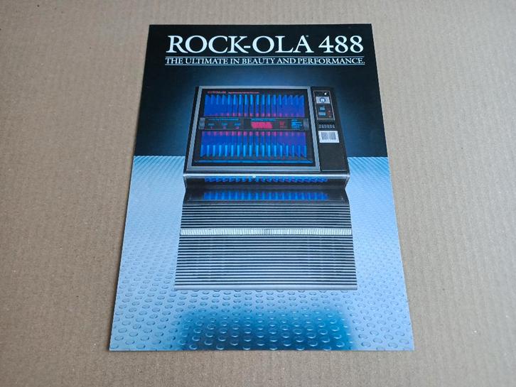 Flyer: Rock-ola 488 (1980) jukebox, Verzamelen, Automaten | Jukeboxen, Verzenden