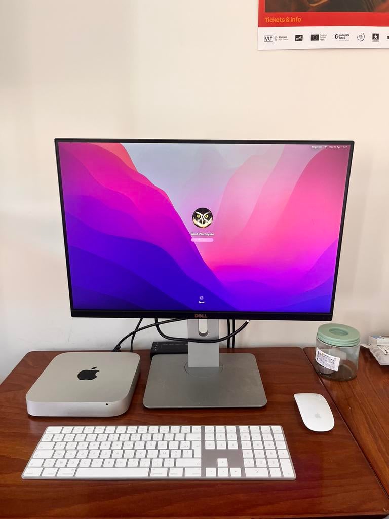 Mac mini, apple klavier, apple muis en scherm, Computers en Software, Apple Desktops, Ophalen, Zo goed als nieuw, 16 GB, Mac Mini