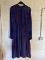 Blauw met bordeaux lang kleed lange mouw, Terre Bleue, 40, Kleding | Dames, Maat 38/40 (M), Ophalen of Verzenden, Zo goed als nieuw