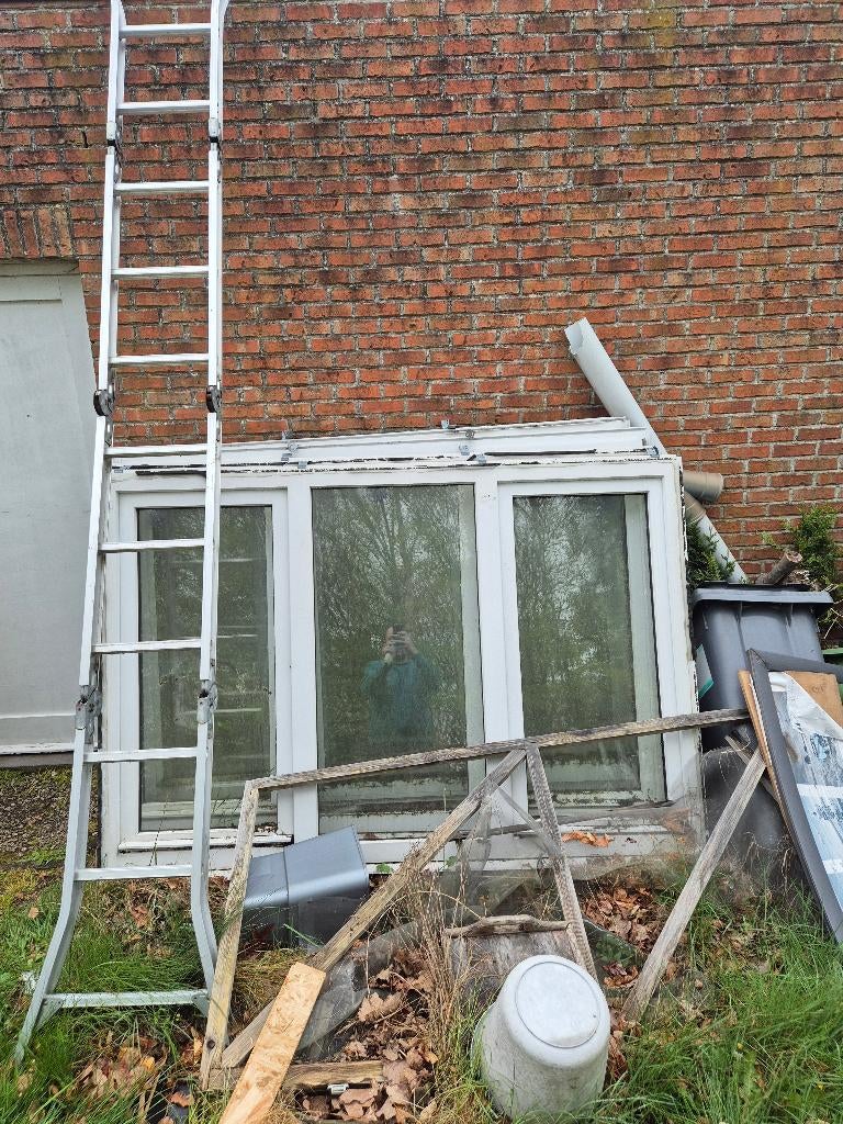 Pvc ramen, Doe-het-zelf en Bouw, Ophalen, Gevelraam of Ruit, Gebruikt, 120 tot 160 cm