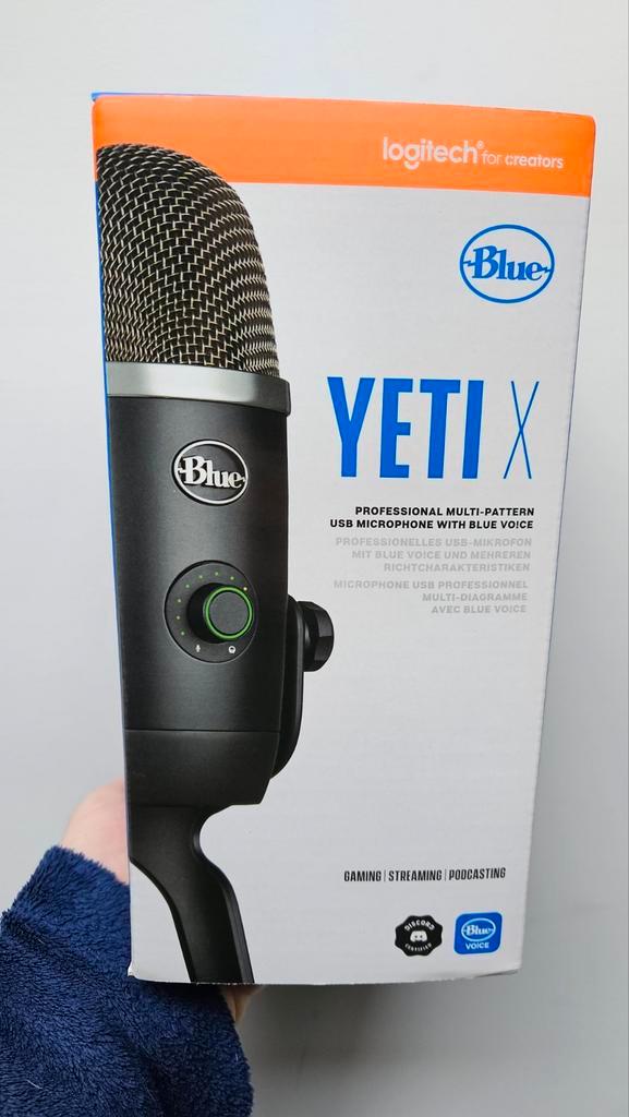 Blauwe Yeti X Blue Voice ft. Logitech, Muziek en Instrumenten, Microfoons, Zo goed als nieuw, Zangmicrofoon, Ophalen of Verzenden
